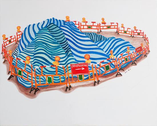 《旋转没有木马》布面油画,120×150cm,2018