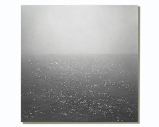 《星光海面》70cmx70cm 纸上铅笔 2017年