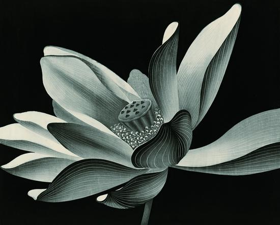 荷 No.8 水印版画 73cm×89cm 1994 年