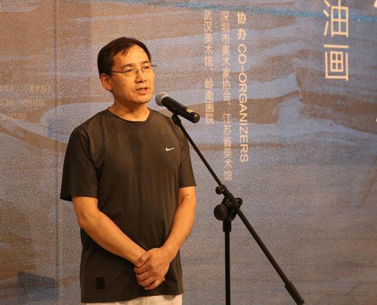 北京当代中国写意油画研究院副院长,中央美术学院造型研究所副所长丁一林致辞