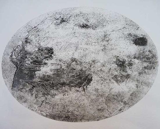 奥黛丽·穆林斯 Audrey Mullins(英国)漂浮空气-23×31.5cm-纸上综合材料-2017
