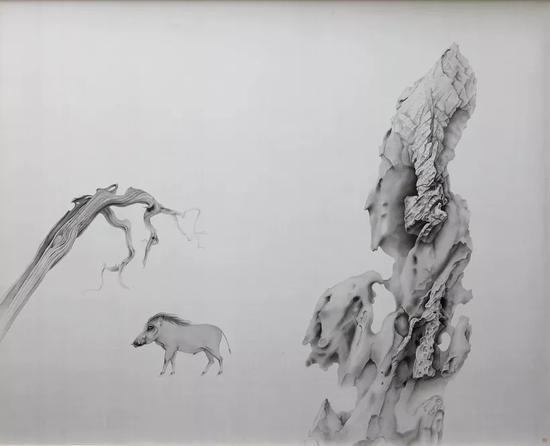 《行者》 2018年 绢本水墨 152x188cm