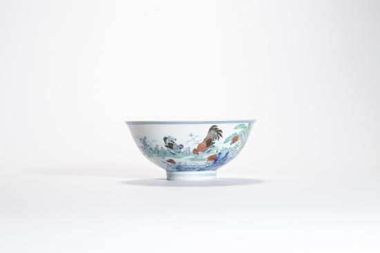 清雍正 斗彩鸡缸碗 径15.4cm “大清雍正年制”款
