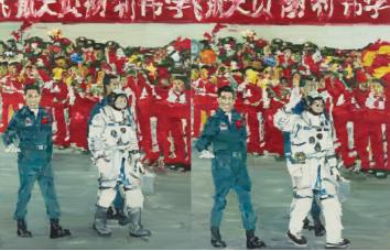 李青 英雄归 2005年 布面油画 170×130cm×2
