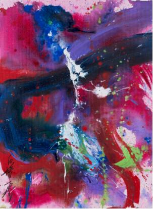 白发一雄 存在的场面 2005年 布面油彩 33.5×24.3cm