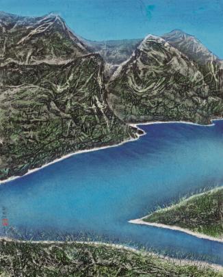 刘国松 十里青山沂碧流 2010年 纸本水墨 118.5×94.5cm
