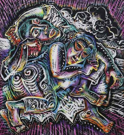 《途中》罗中立 185x200cm 2008