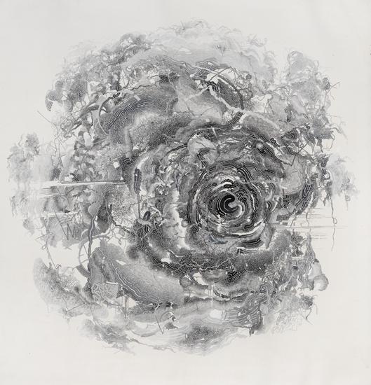 《泰一Ⅲ》 皮纸 丙烯 223×215.5cm 2014