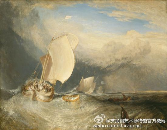 Joseph Turner,Fishing Boats with Hucksters Bargaining for Fish, 1837/38, The Art Institute of Chicago