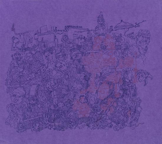 《室内风景》 纸面圆珠笔 13.3×14.9cm 2004