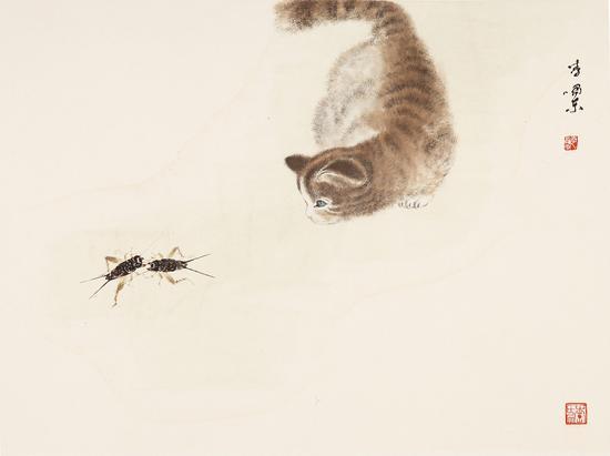 李啸东 秋声早 纸本设色 34×46cm 2014