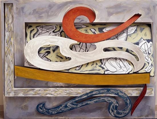 弗兰克·斯特拉,《爱斯基摩麻鹬》(Eskimo Curlew ,1976) 俄勒冈波特兰美术馆,收藏基金由霍华德·沃伦夫妇提供©2015 Frank Stella/Artists Rights Society (ARS), New York。