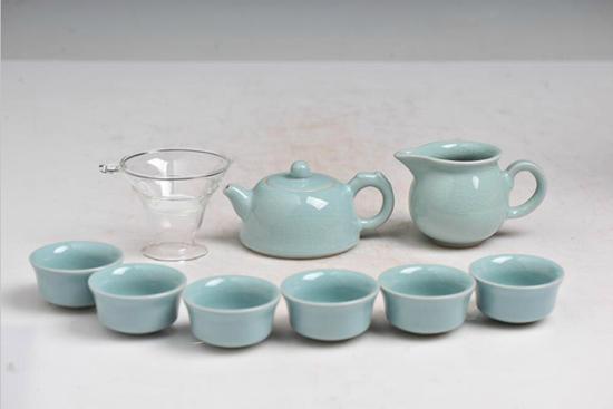 孟玉松 李晓涓 汝窑粉青釉茶具