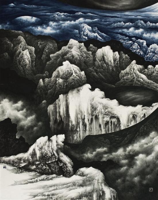 参展作品: 姬子,墨道自然系列四,Tao of Ink series,No