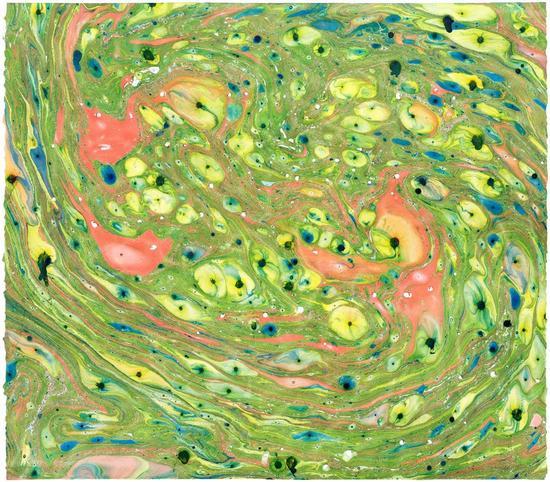 施元欣 《一池春水 No.1》 2015 纸上油墨 47.5cm×54cm