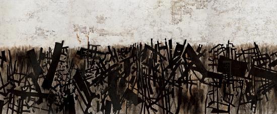 没家的家具(四联幅) 油彩画布 200×480cm 2001
