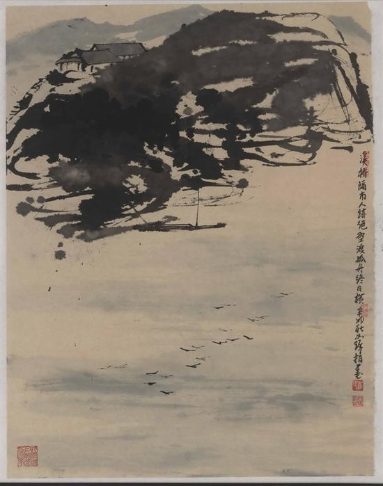 溪桥隔市人迹绝 野渡孤舟终日横 2011年 66×51cm