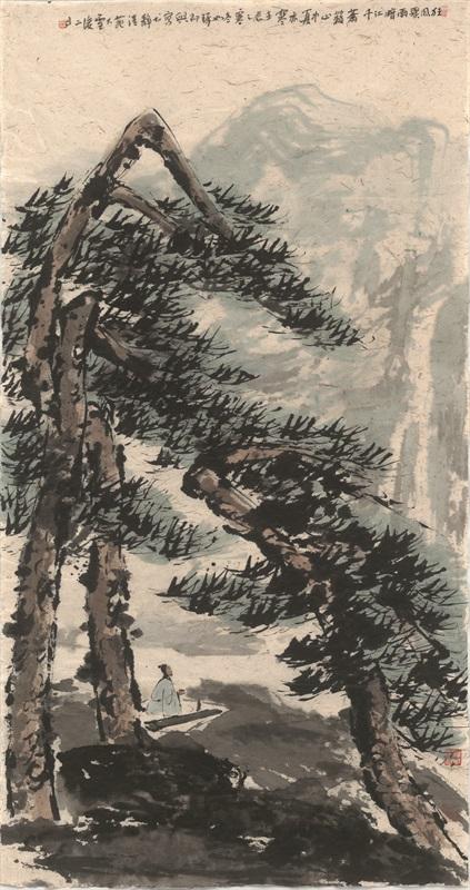 狂风骤雨暗江千 2012年 144×74.5cm