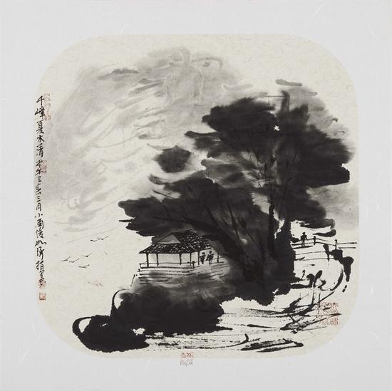 千嶂夏木清 2014年 40.5×40.5cm