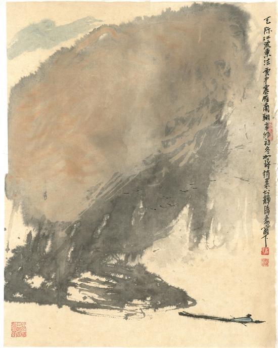 天际江流东注 云中塞雁南翔 2011年 66×51cm