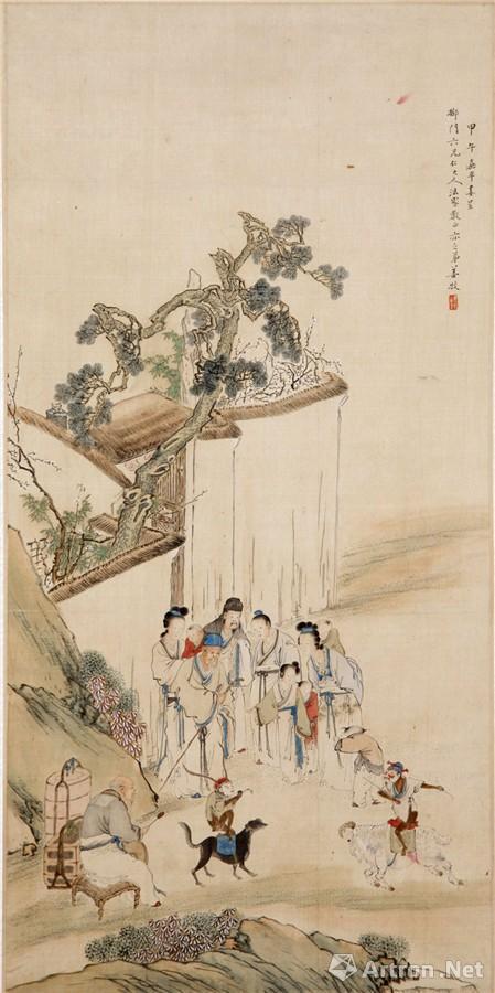 广东省博物馆藏清代姜牧《猴戏图》