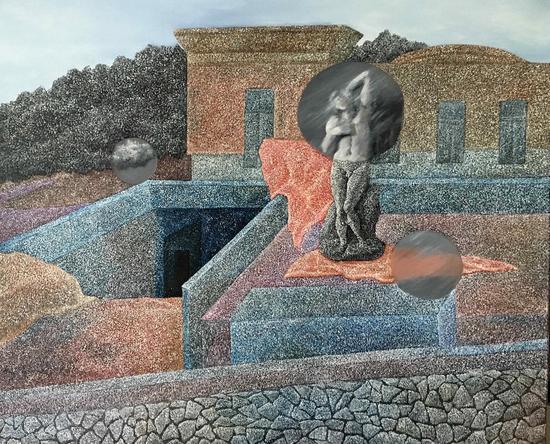 林耿森LIN Gengsen 《天台》Roof 100x120cm 布面油画Oil on Canvas 2013