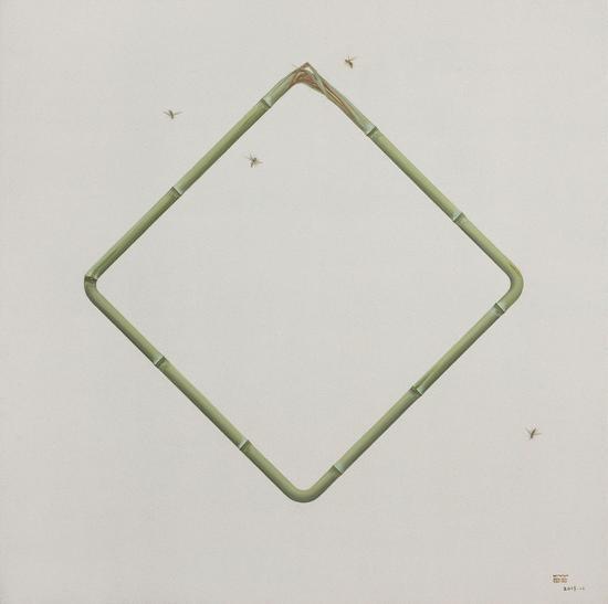 吴笛笛WU Didi 《竹》 Still Life-Bomboo No.5 120x120cm 布面油画 Oil on Canvas 2013