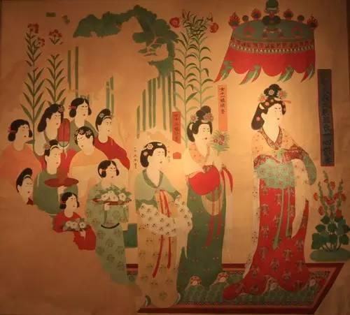 乐庭环夫人行香图 敦煌壁画 唐