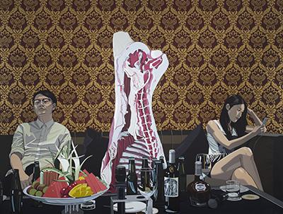 《不合作》 亚麻布、丙烯 2015 180 × 240 cm
