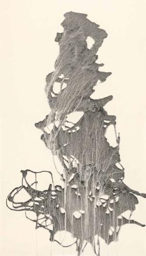 双年展 参展艺术家:于立《炁墨系列2013-02》纸本水墨 170x86cm 2013