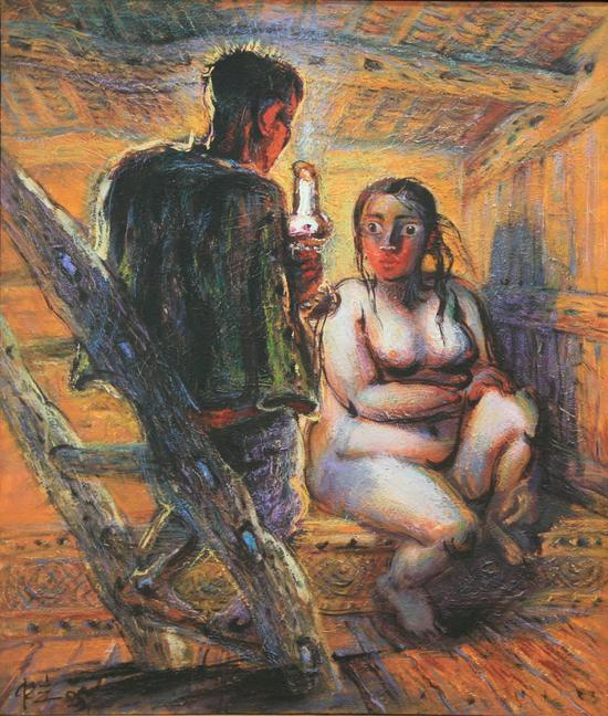罗中立《巴山情》120×95cm 布面油画 2005
