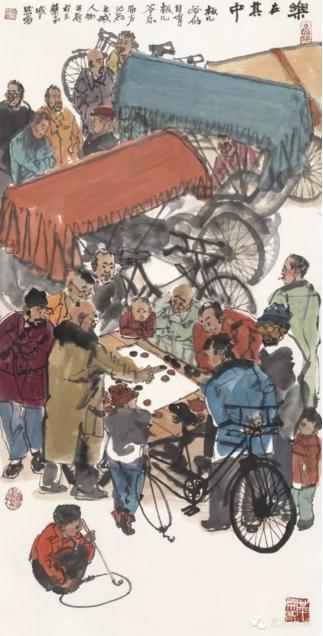 ▲《乐在其中》 Pleasure of Chess 137×68cm