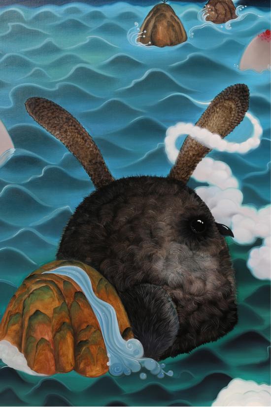 展出油画作品《沃土Fertile Land》局部