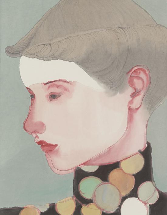马兆琳《肖像6 》纸本设色 96cmx75cm 2016