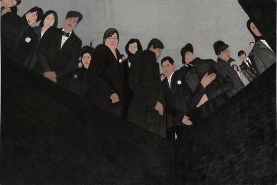 王大根《21克》纸本设色 140cmx210cm 2010
