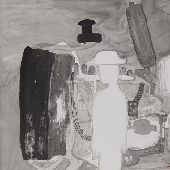 苏涛《后工业时代1》纸本水墨 68cmx68cm 2016