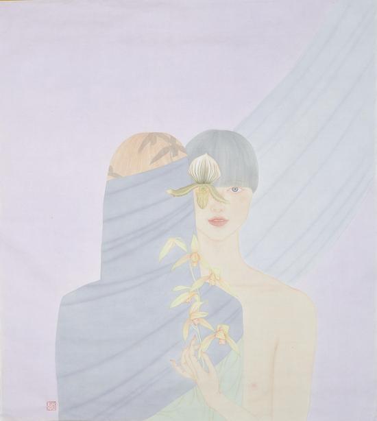 蒋晓溪《春之二》绢本设色 90cmx80cm 2016