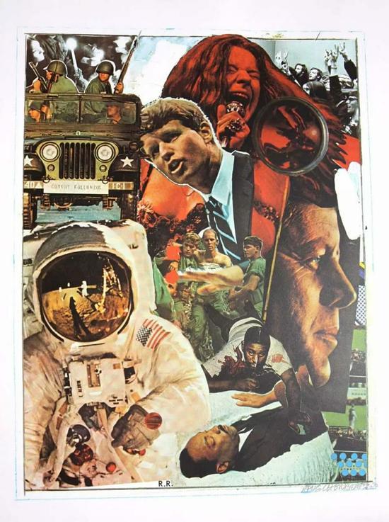 信号》劳申伯格 1970年为丝网印制品,109×109厘米,共印了250张,由卡斯特里版画社出版。