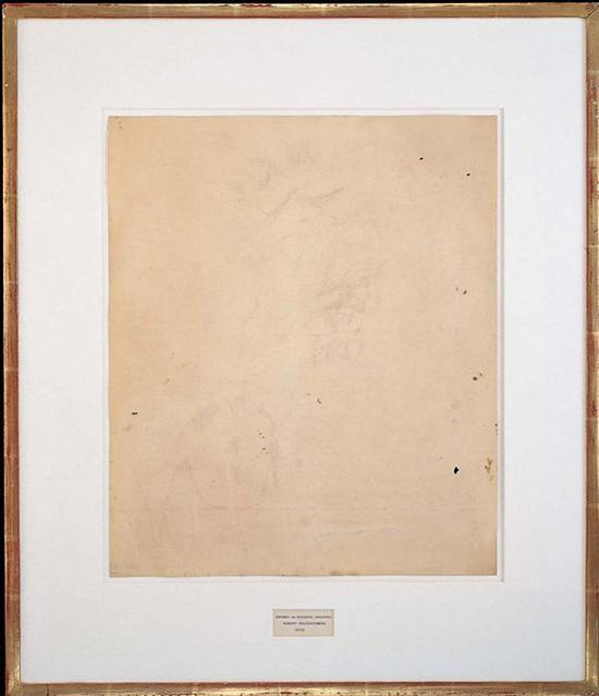 《已擦除的德·库宁作品》(Erased De Kooning Drawing), 1953