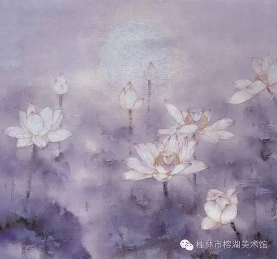 映月 68×68cm 纸本设色 潘常欢