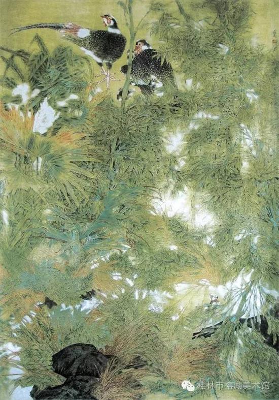 幽林清露浅寒来 150×250cm 纸本设色 罗翔