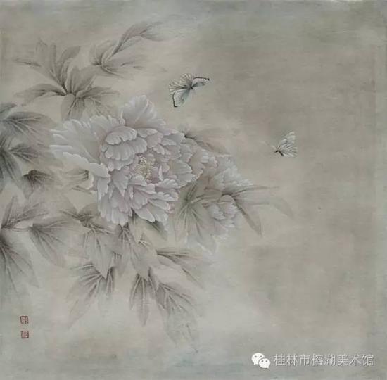 牡丹图之一 50×50cm 纸本设色 陈立红