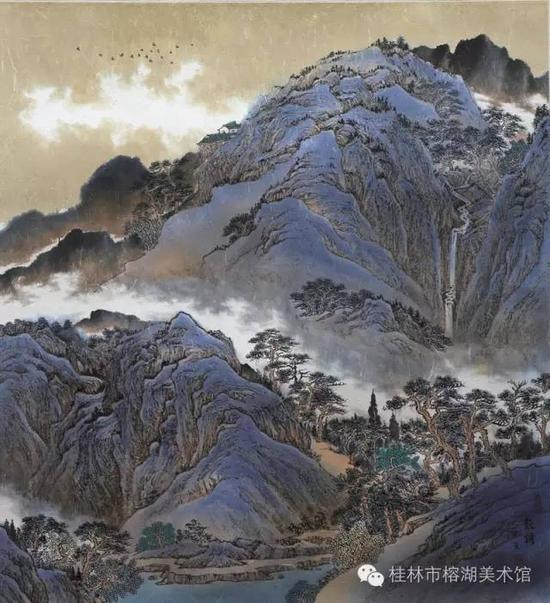 林泉清韵 68×68cm 纸本设色 刘龙耀