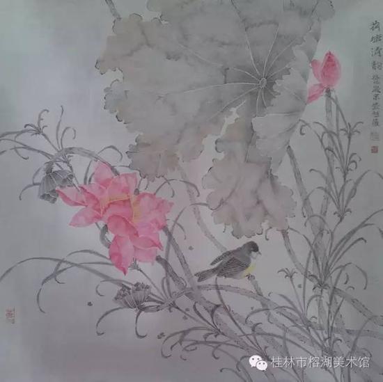 荷塘清韵 66×66cm 纸本设色 张超
