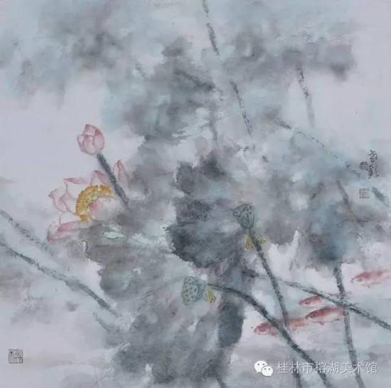 愉悦 68×68cm 纸本设色 潘常欢