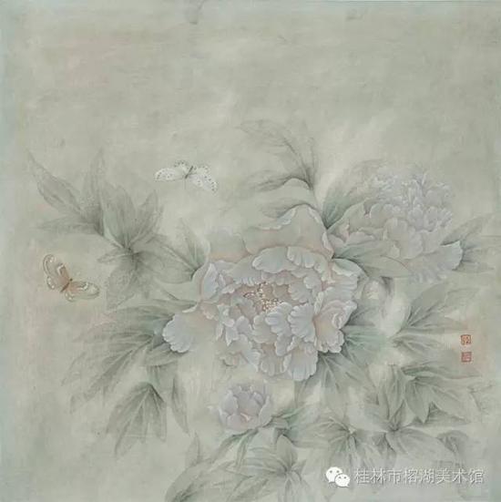 牡丹图之二 50×50cm 纸本设色 陈立红