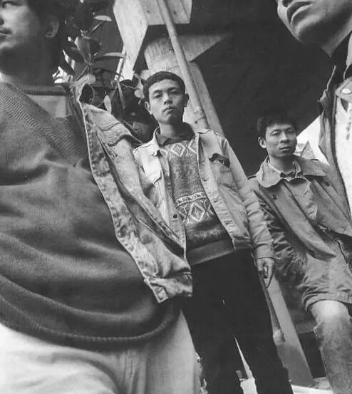 大尾象工作组1994年合影(张海儿拍摄),从左到右分别是徐坦、陈劭雄、林一林、梁钜辉。