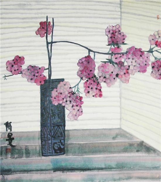 22.四月 113x100cm 2016年 纸本设色