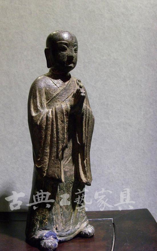 明 阿难尊者铜造像(作者藏)2