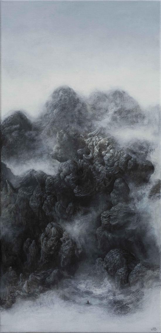 香鑪 Mountain 布面丙烯 Acrylic on Canvas 89 X 43 cm 2016